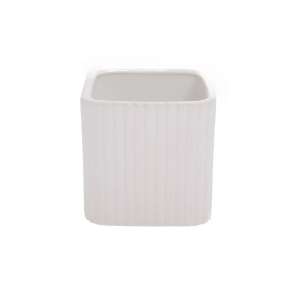 Kaspó szögletes vonal mintával 10,5x11,6 cm