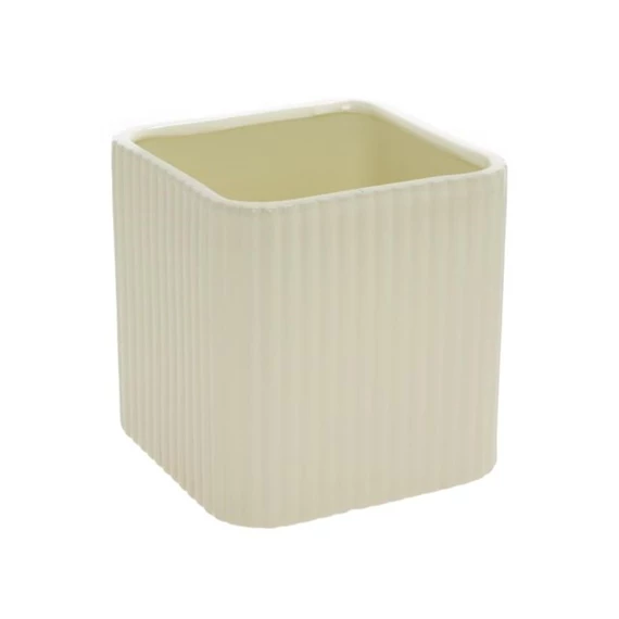 Kaspó szögletes vonal mintával 10,5x11,6 cm