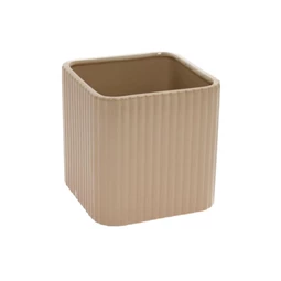 Kaspó szögletes vonal mintával 10,5x11,6 cm