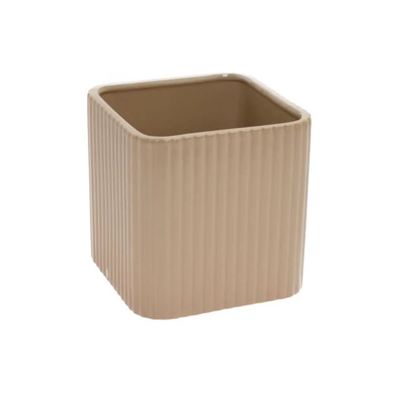 Kaspó szögletes vonal mintával 10,5x11,6 cm