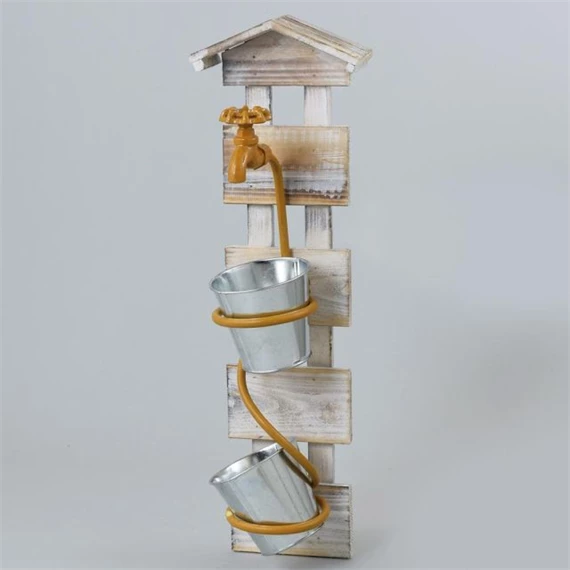 Kaspó tartó állvány tetővel 16,5x13x55 cm