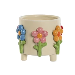 Kaspó virágos 20x20x18 cm