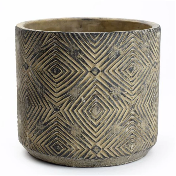 Kaspó vonal mintával 16,5x15 cm