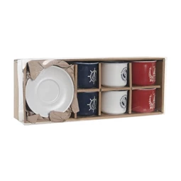 Kávés készlet 12,5x12,5x2 cm 150 ml S/6