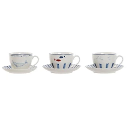 Kávés készlet, rák, hal mintával 12x9x7 cm 3 féle