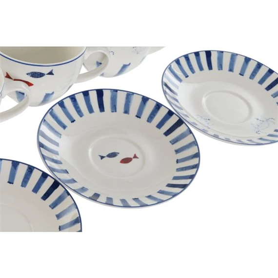 Kávés készlet, rák, hal mintával 12x9x7 cm 3 féle