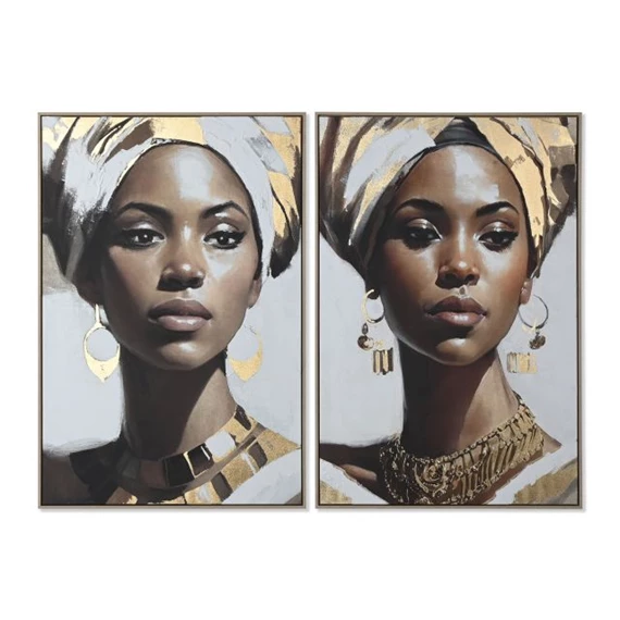 Kép afrikai nő, keretes 83x4,5x123 cm 2 féle