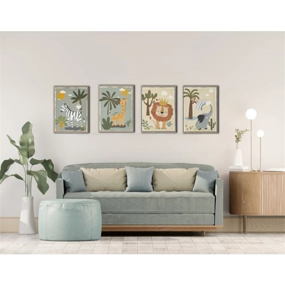 Kép állatos 30x3x40 cm 4 féle