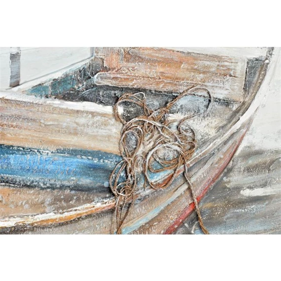 Kép csónakok, kézzel festett 150x4x120,5 cm