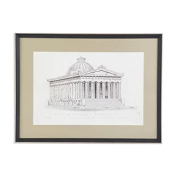 Kép építészet, keretes 79x3x59 cm