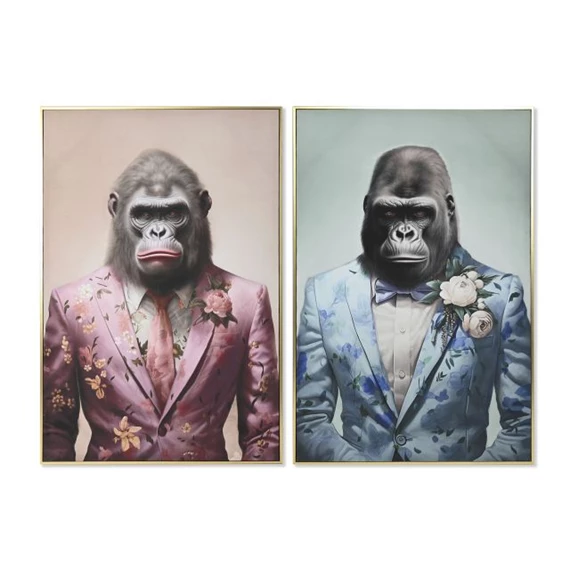 Kép gorillás, keretes 82x3,5x122 cm 2 féle
