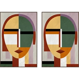 Kép keretes, absztrakt arc 83x4x123 cm 2 féle