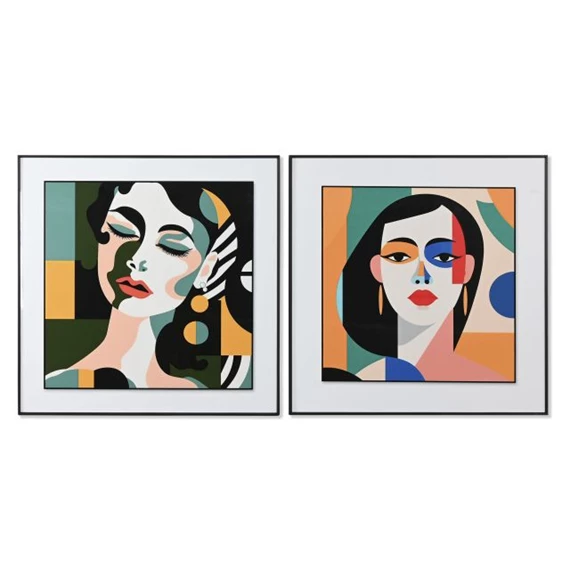 Kép keretes, absztrakt nő 80x3,5x80 cm 2 féle