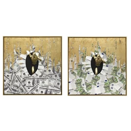 Kép keretes, ember 80x3,5x80 cm 2 féle