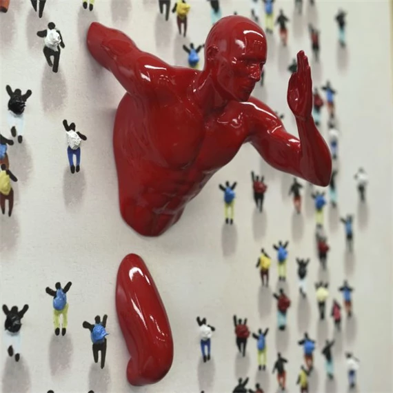 Kép keretes, ember 80x3,5x80 cm 2 féle