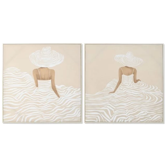 Kép keretes, nő 82,5x3,5x82,5 cm 2 féle