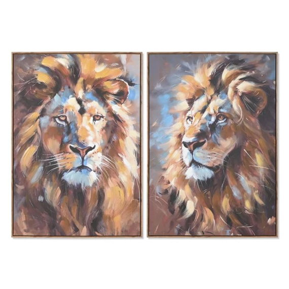 Kép keretes, oroszlán 70x3,5x100 cm 2 féle