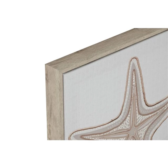 Kép keretes, tengeri csillag, kagyló 3D-s 30x3,5x30 cm 2 féle