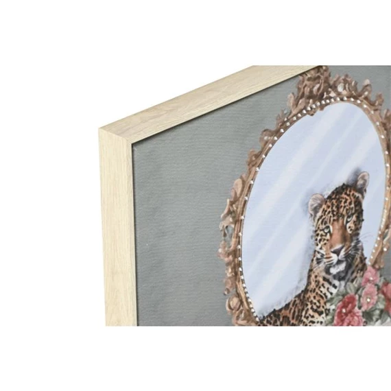 Kép keretes, tigris, leopárd 3D-s 35x3,2x35 cm 2 féle