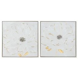 Kép keretes, virágos 62x4,5x62 cm 2 féle