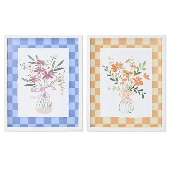 Kép keretes, virágváza 42,5x2,5x52,5 cm 2 féle