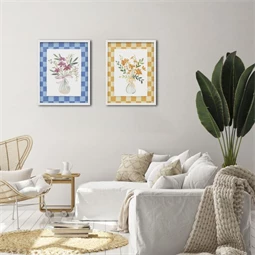 Kép keretes, virágváza 42,5x2,5x52,5 cm 2 féle