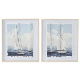 Kép keretes, vitorlás 52,5x4x62,5 cm 2 féle