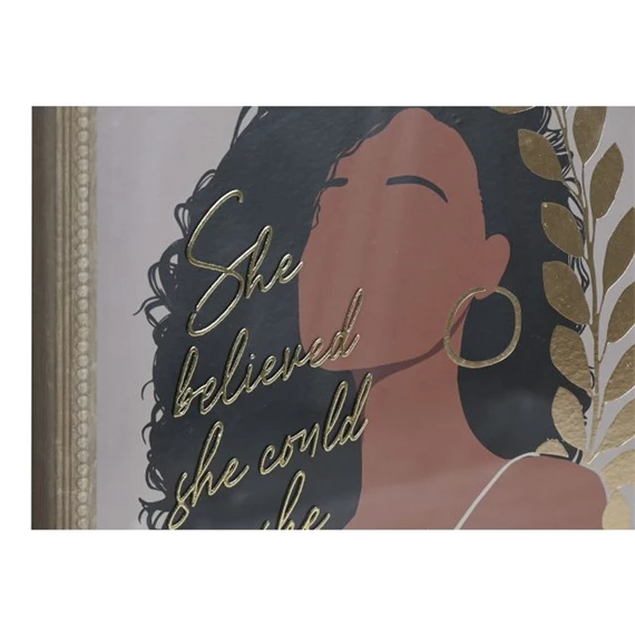 Kép nő, keretes 32,5x3,5x42,5 cm 2 féle