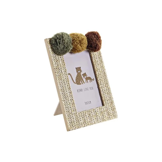 Képkeret pomponnal 16x1x21 cm