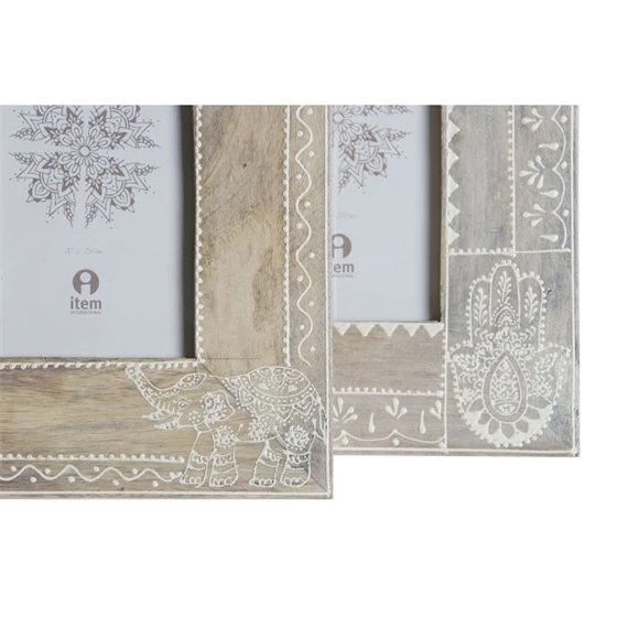 Képkeret elefánt és kéz mintás 10x15 cm 2 féle