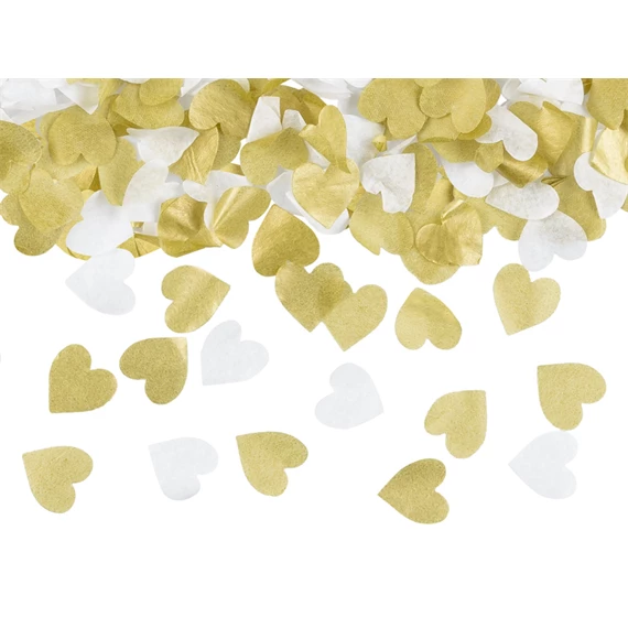 Kézi szórású konfetti szívekkel mix 35 cm