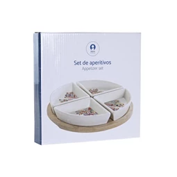 Kínáló szett előételhez 21,5x21,5x1 cm S/5