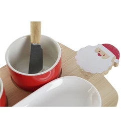 Kínáló szett mikulással 24,5x14,5x1 cm S/6