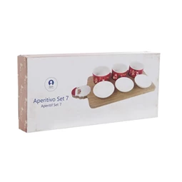 Kínáló szett előételhez mikulással 33x15x1 cm S/7