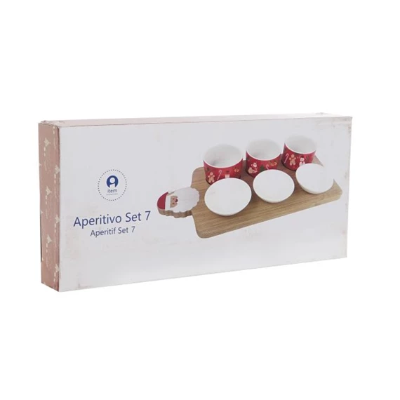 Kínáló szett előételhez mikulással 33x15x1 cm S/7