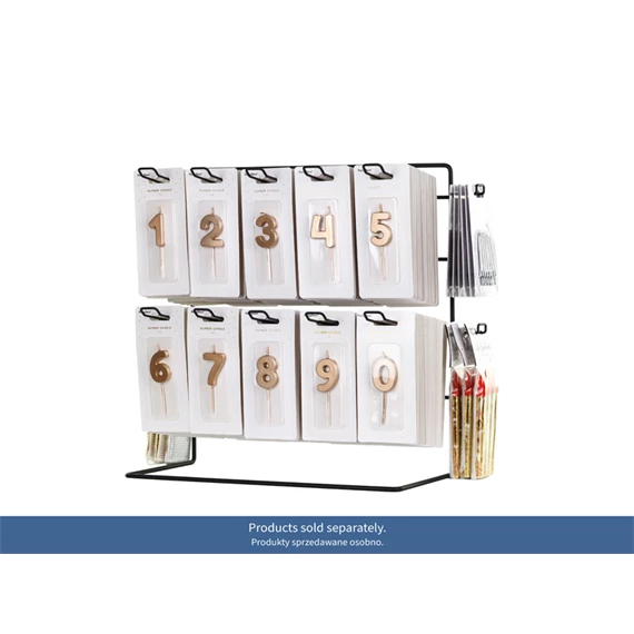 Kis fém bemutatóállvány 43x20,5x41 cm fekete