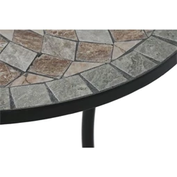 Kisasztal kovácsoltvas, mozaik mintával 60x60x72 cm