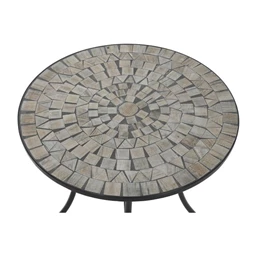 Kisasztal kovácsoltvas, mozaik mintával 60x60x72 cm