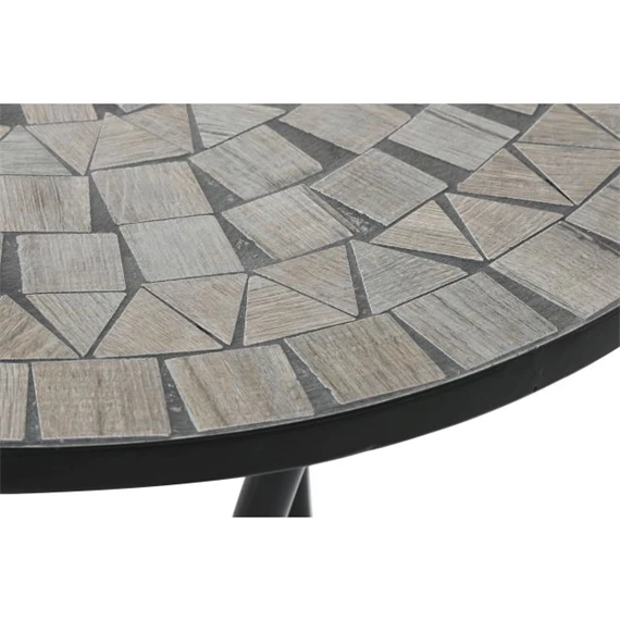 Kisasztal kovácsoltvas, mozaik mintával 60x60x72 cm