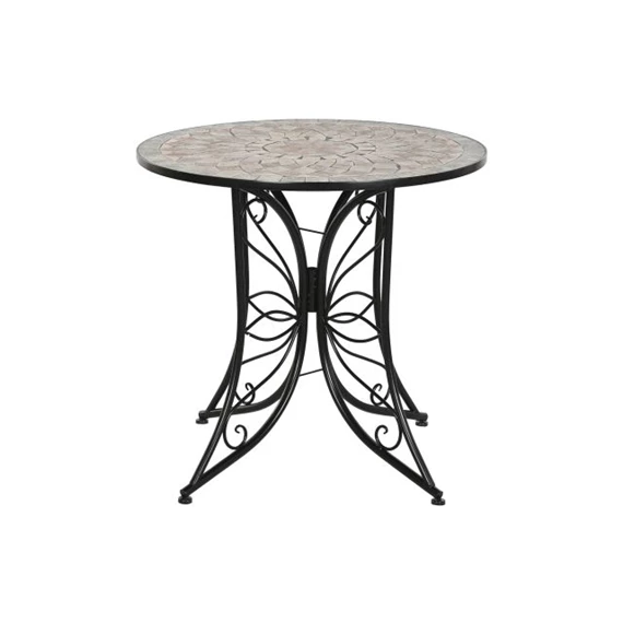 Kisasztal kovácsoltvas mozaik mintával 80x80x76 cm