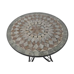 Kisasztal kovácsoltvas mozaik mintával 80x80x76 cm