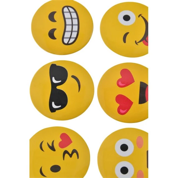 Kitűző Smile 3,7x0,5 cm 9 féle