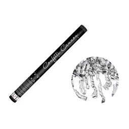 Konfetti ágyú szerpentinekkel ezüst 60 cm