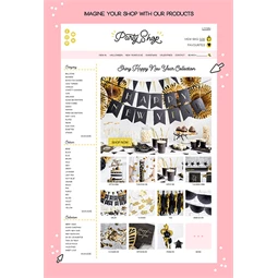 Konfetti push pop arany