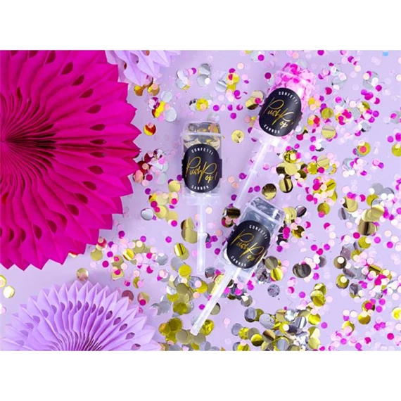 Konfetti push pop arany