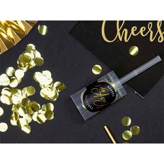 Konfetti push pop arany