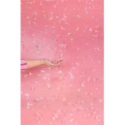 Konfettiágyú rózsaszín pillangókkal 20 cm