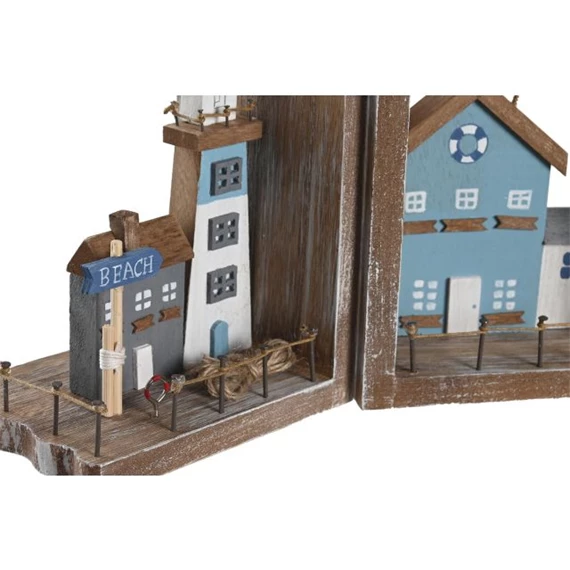 Könyvtámasz szett, vízparti ház 13x9x13 cm S/2