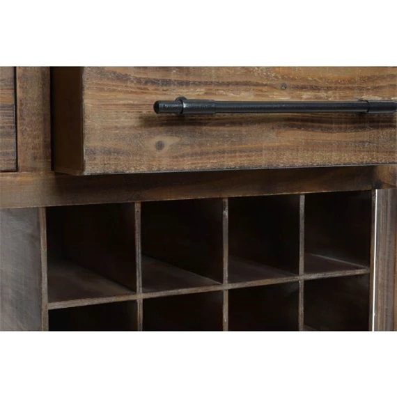 Konzolasztal bortartóval 120x35x95 cm