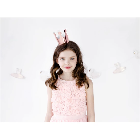 Korona party rózsaarany 6 cm S/6